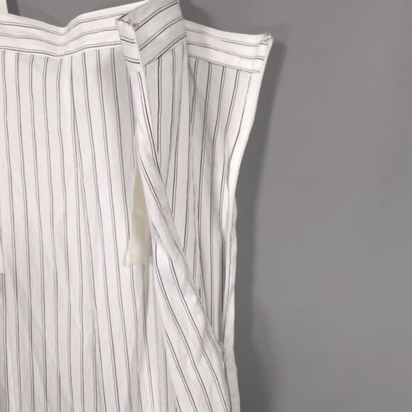 NWT Anthropologie Maeve Waders Wide-Leg Jumpsuit Size 8 Striped White - Picture 10 of 12